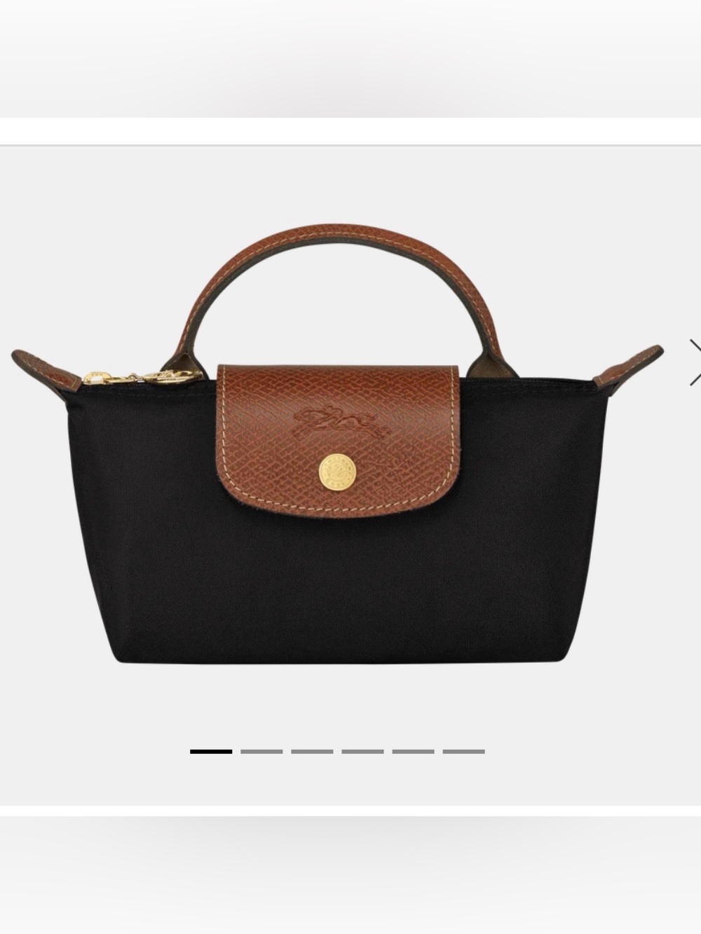 Longchamp LE PLIAGE ORIGINAL POUCH WITH HANDLE black